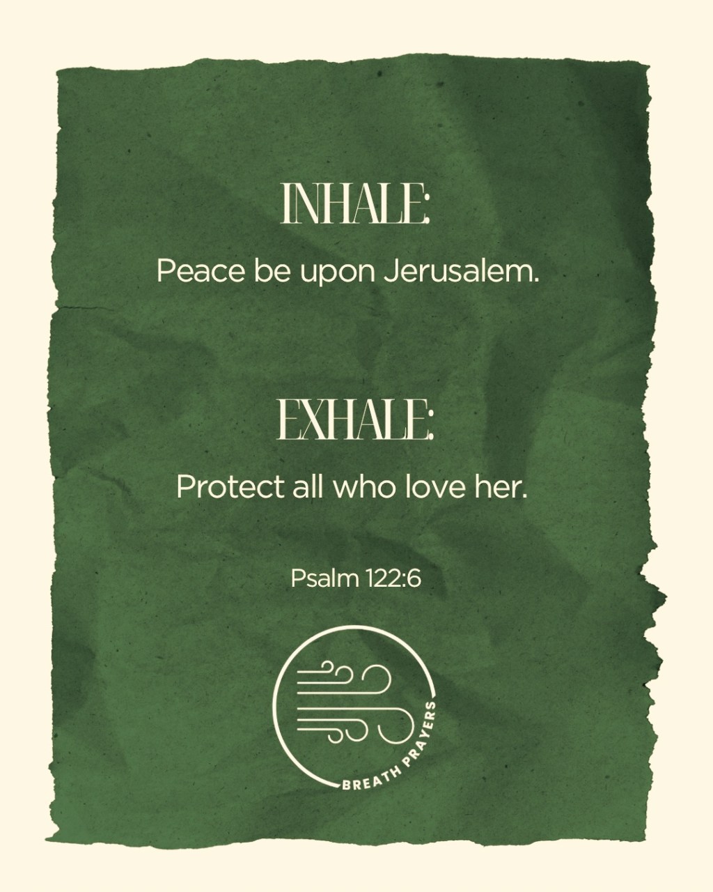 A Breath Prayer for&nbsp;Jerusalem